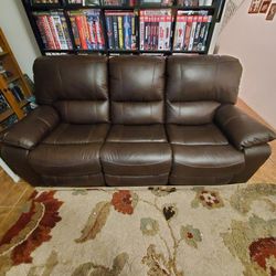 Brand New Leather Reclining Sofa