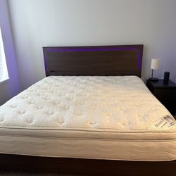 King  Mattresses With Bed  Frame , Two nightstands , Tv Entertainment, Computer Desk With  Chair 