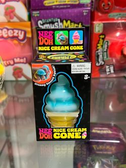 NEEDOH - Nice Cream Cone BLUE Squish Toy Nee Doh - Authentic