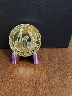 What Cannot Defeat Us Makes Us Stronger President Trump Gold Plated Coin