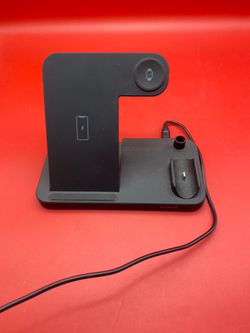 Wireless Charger Station Saferell 4-in-1 Qi-Certified Fast 10W Charging Dock