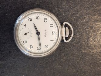 Westclox Bull's Eye, Pocket Watch, Made In USA, Wind Watch, Working