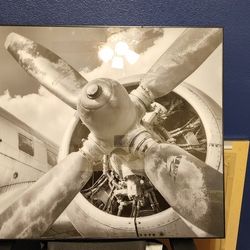 Framed print of the vintage B-17 Flying Fortress Aircraft Propeller