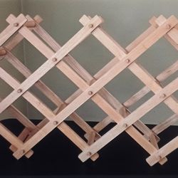 Accordian Folding Wood Wine Rack