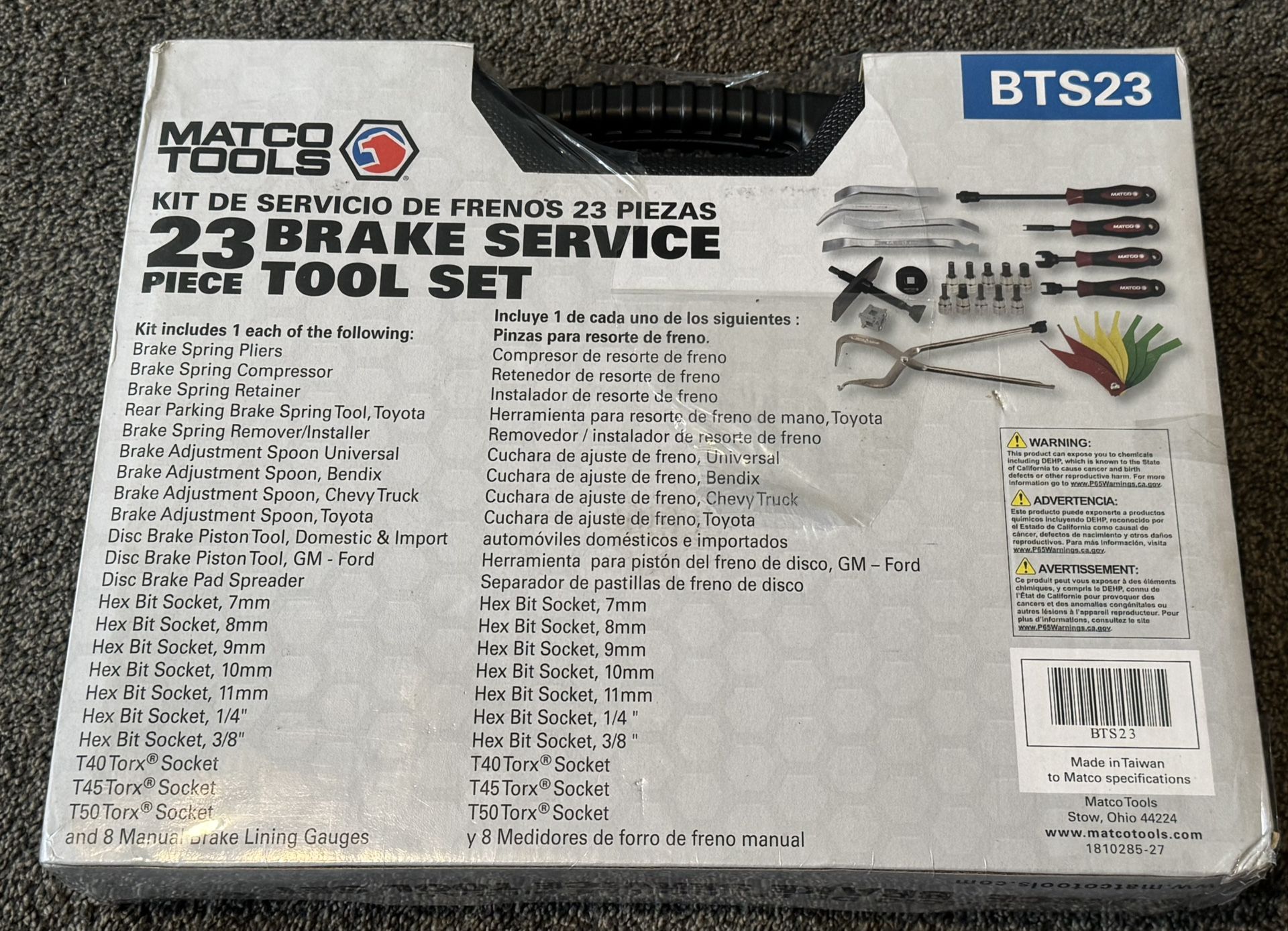 Matco 23 Piece Brake Service Set