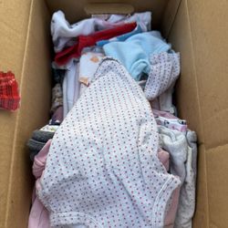 Diaper Box Full Of Baby Clothes