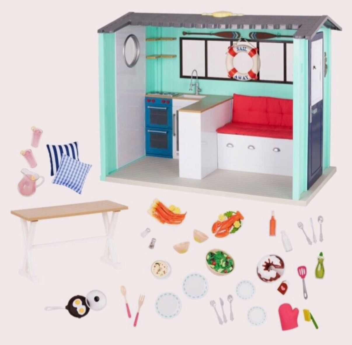American Girl /18” Doll Compatible Beach House