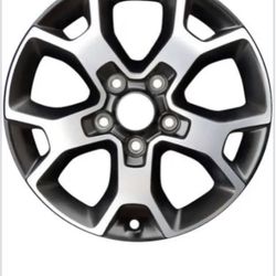 5-2020: 17" JEEP WRANGLER WHEEL- RIM  BLACK POLISHED