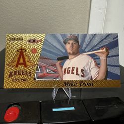 24k Gold Plated Mike Trout Los Angeles Angels Banknote 