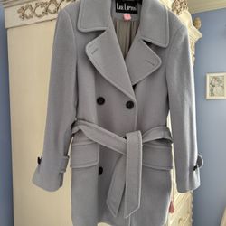 Lee Lipton Light Blue Wool Coat