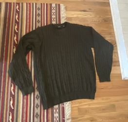 IZOD Men's Cable Knit Sweater - Dark Green  Adult Medium  