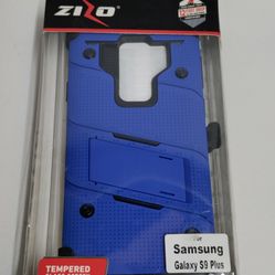 Zizo Case Bolt Cover Series For Samsung Galaxy S9 Plus Color Blue Military Grade Drop Test.
Tempered glass screen protector Included.
New Condition.
