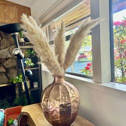  5 Stems Pampass Grass With Vase 