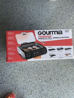 Gourmia Foodstation Smokeless Grill, Griddle & Air Fryer 
