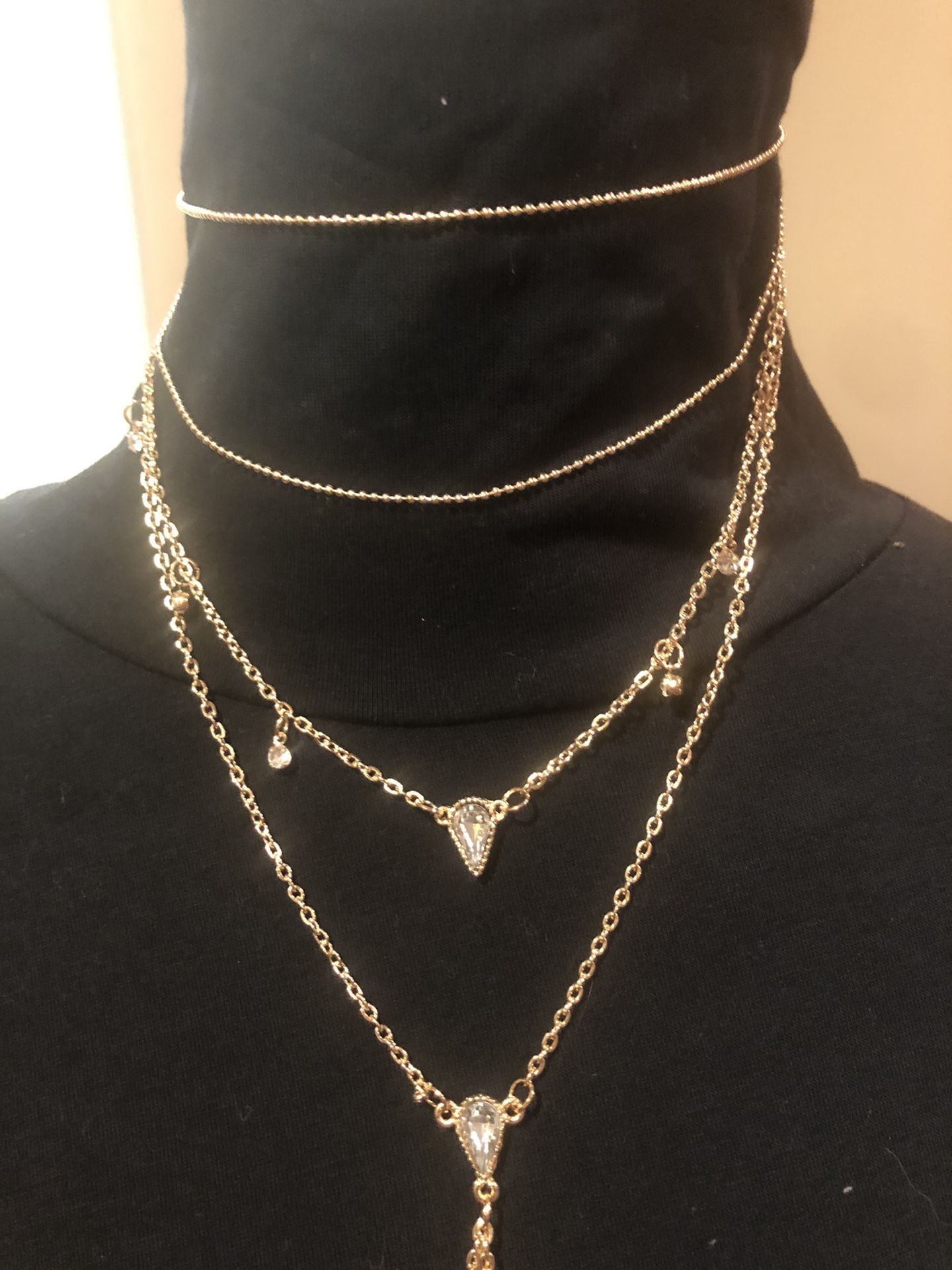 Women’s Four-Tier Gold Tone Necklace
