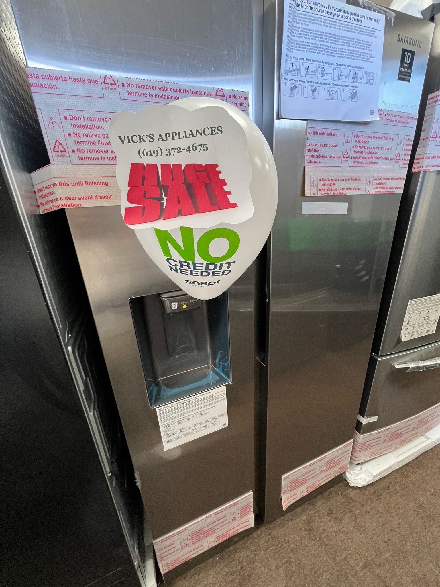 NEW REFRIGERATOR PAYMENTS AVAILABLE 