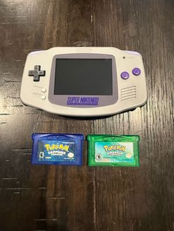 Modded GBA with Pokemon Sapphire & Pokemon Emerald