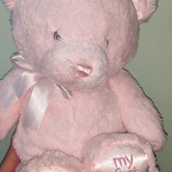 New. Pink "My First Teddy" Guns Bear