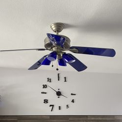 Beautiful Blue Ceiling Fan  For Sale 