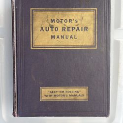Motor’s Auto Repair Manual 1952 First Printing