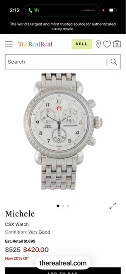 Michelle CSX chronograph silver watch