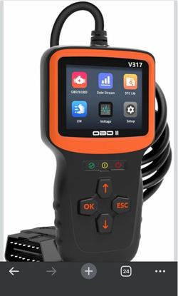 V317 Car Obd2 Scanner Diagnostic Tool, Engine Fault Code Reader with One-Click I/M & Reset Read and Erase Fault Codes Automotive Obdii/Eobd Diagnostic