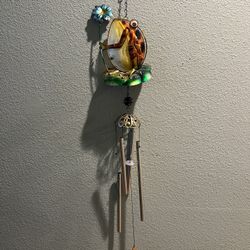 Metal Frog Wind Chime  34” H