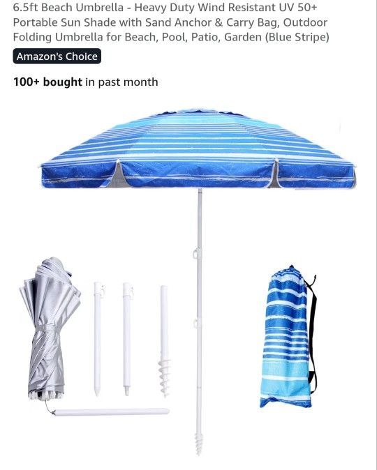 Compact Beach Umbrella NEW