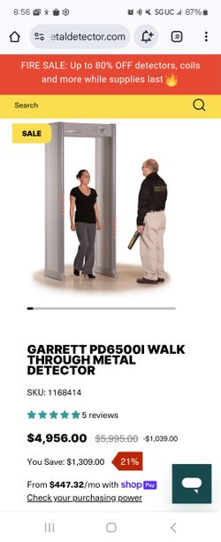Walk Thru Metal Detector  Great For Marijuana Store