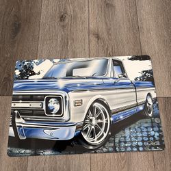 Metal poster Chevrolet 1985 pickup truck 12x18 inch hard to find 