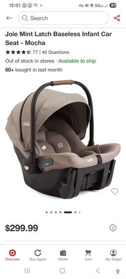 Joie Mint Latch Baseless Infant Car Seat – Mocha