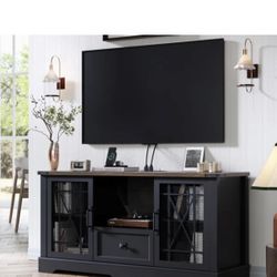 Farmhouse Black Tv Stand 