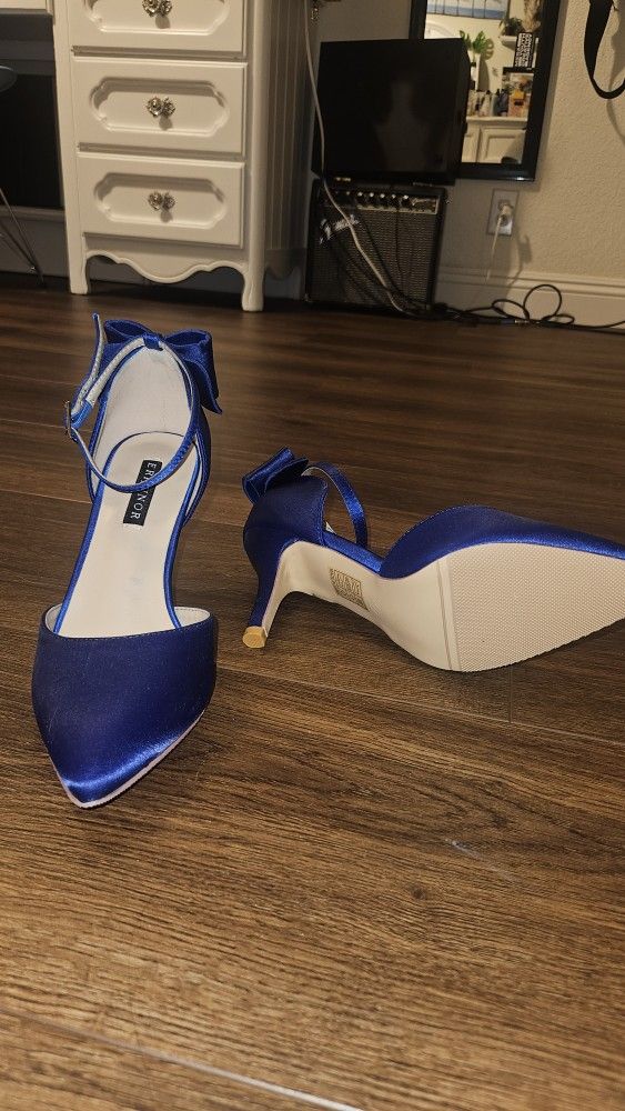 Royal Blue Heels Women's 7