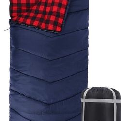 Red CampFlannel Sleeping Bag 2 Lbs