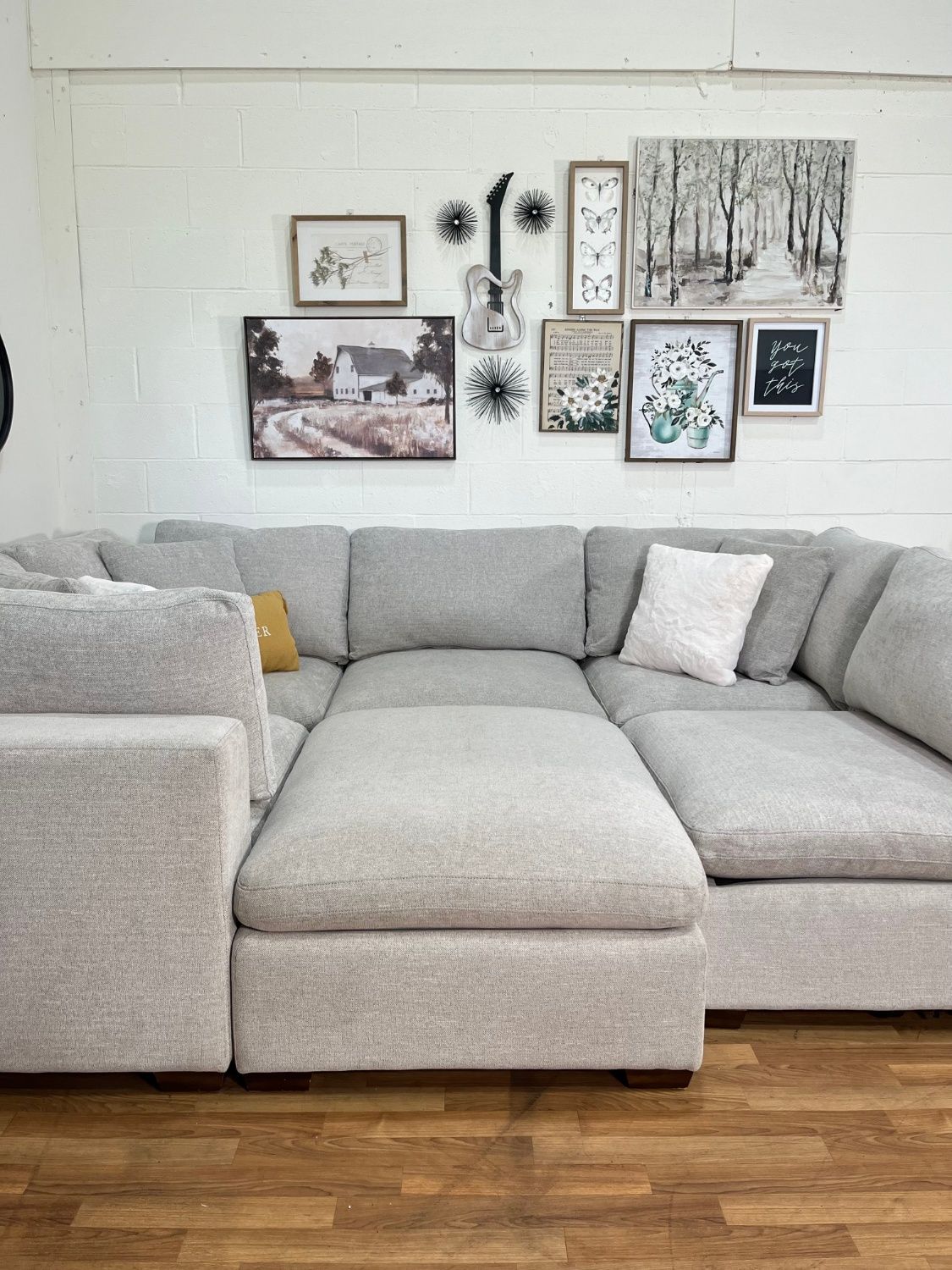 Comfy Gray 6pc Cloud Modular Couch | Free Delivery!