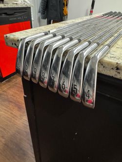 Titleist T200 LH irons with Nippon stiff shafts 4-P and 48 gap wedge