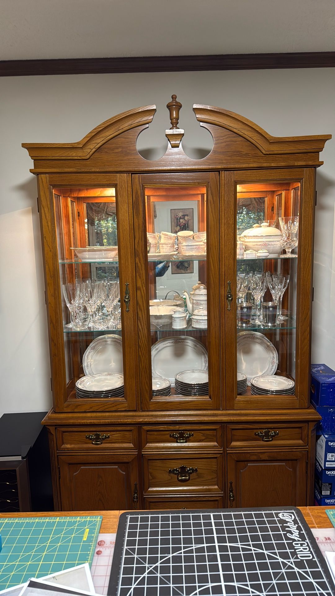 Basset China Cabinet & Noritake Rothschild China