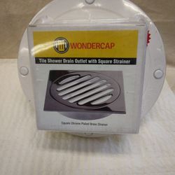 WONDERCAP  Shower Drain w/Square Strainer.