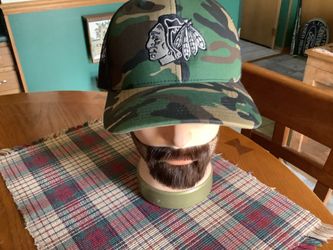 Chicago Blackhawks Camo/black Military Appreciation flex hat brand new never worn adjustable strap