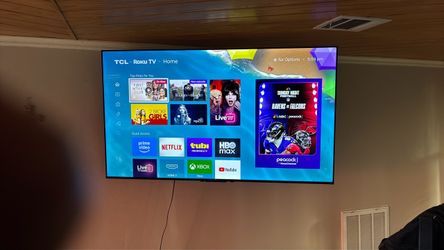 65 inch tcl Roku tv with tv mount