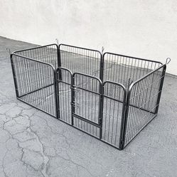 (New in box) $55 Heavy Duty 24” Tall x 32” Wide x 6-Panel Pet Playpen Dog Crate Kennel Exercise Cage Fence Play Pen 