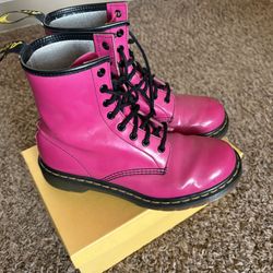 Pink Doc Martins Size 9