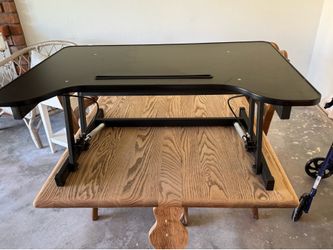 Desk adjustable top riser black