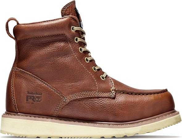NEW SZ 8.5 Wide Timberland PRO Men Work Boots Wedge 6" Moc Soft Toe Industrial Boot Comfortable