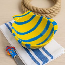 Boston Warehouse 1990s Nautical Fish-Shaped Dip Bowl With Spreader