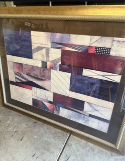 Large Framed Abstract Art Print