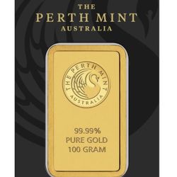 Perth mint Australia 100Gram Gold Bar $86 per GRAM (CRAZY DEAL)