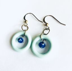Blue Evil Eye Boutique Earrings, New