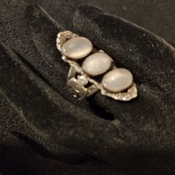 Three Moon Stone Ring