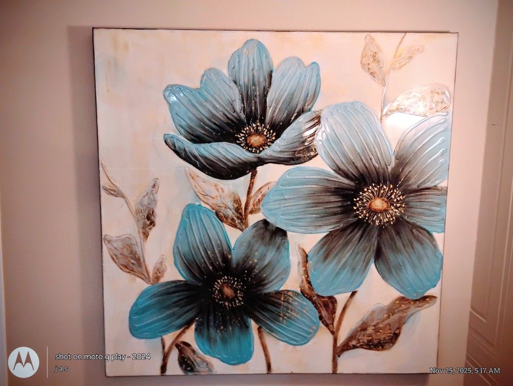 40" X 40" Canvas Painting Smooth Shine Finish